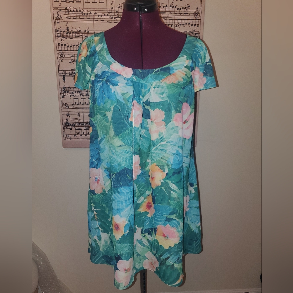 Show Me Your Mumu Floral Tunic Top Dress Medium